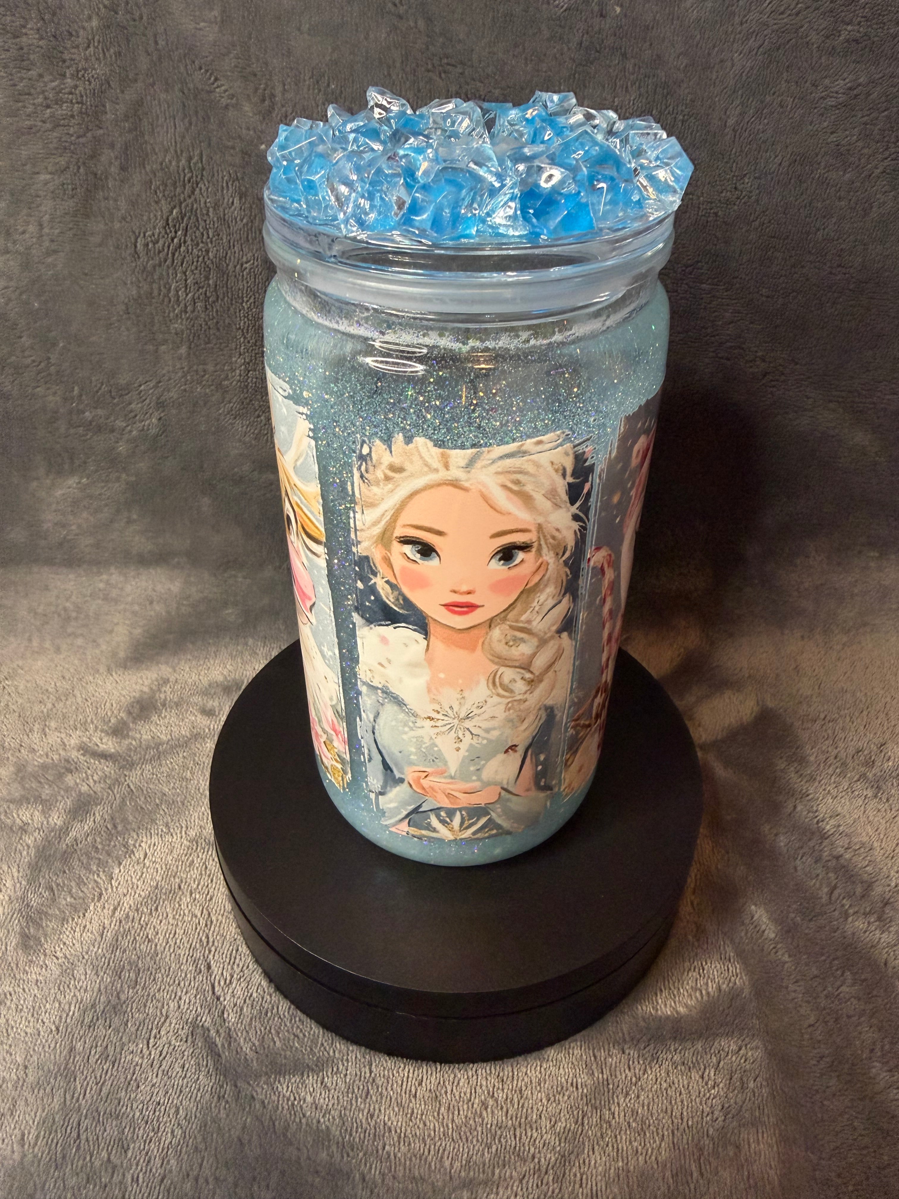 16oz frozen snowglobe tumbler