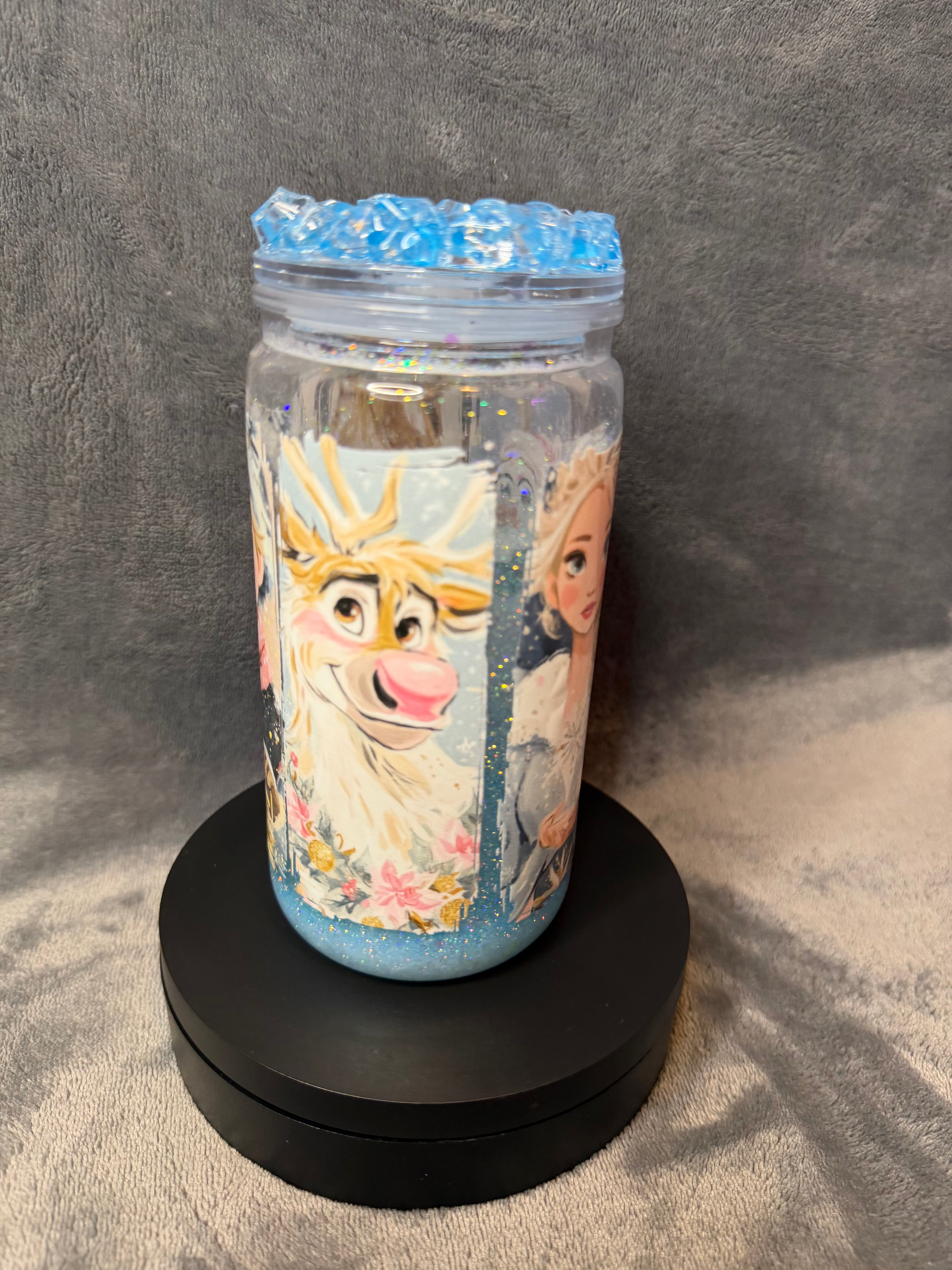 16oz frozen snowglobe tumbler
