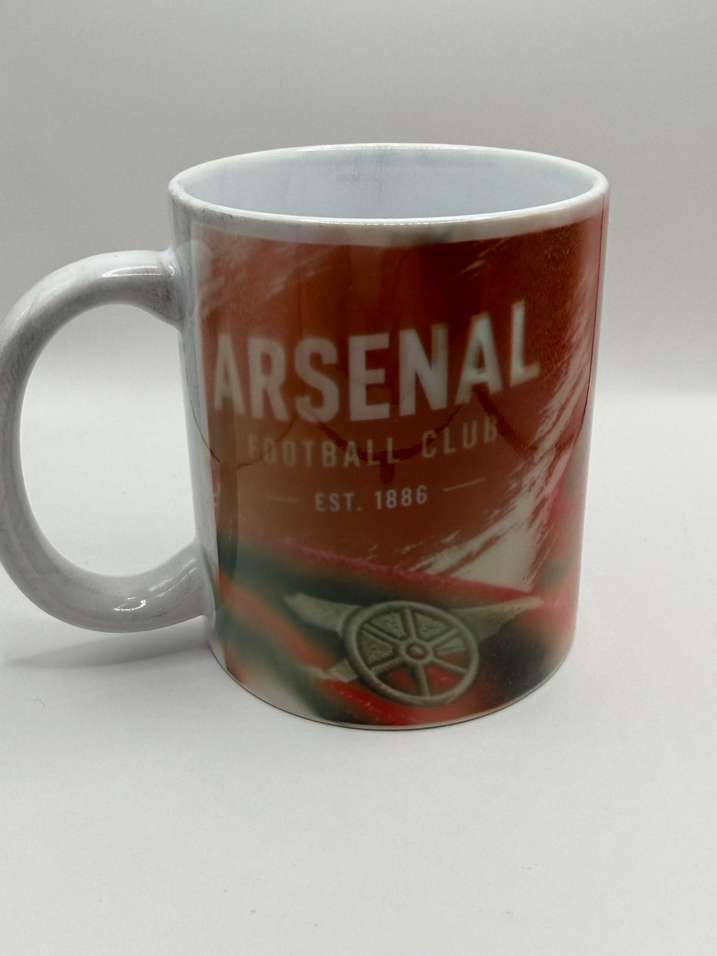 Arsenal mug damaged