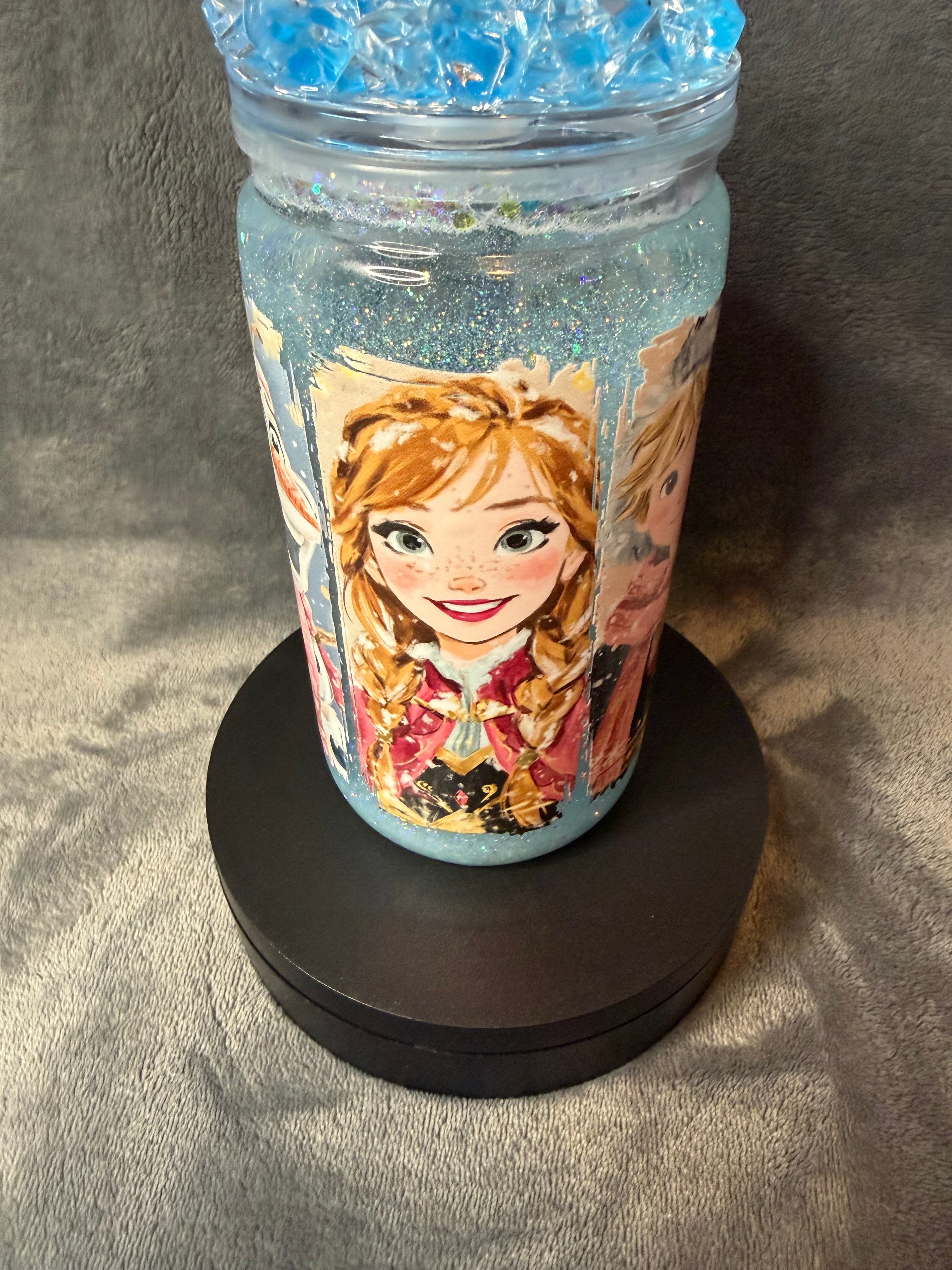 16oz frozen snowglobe tumbler