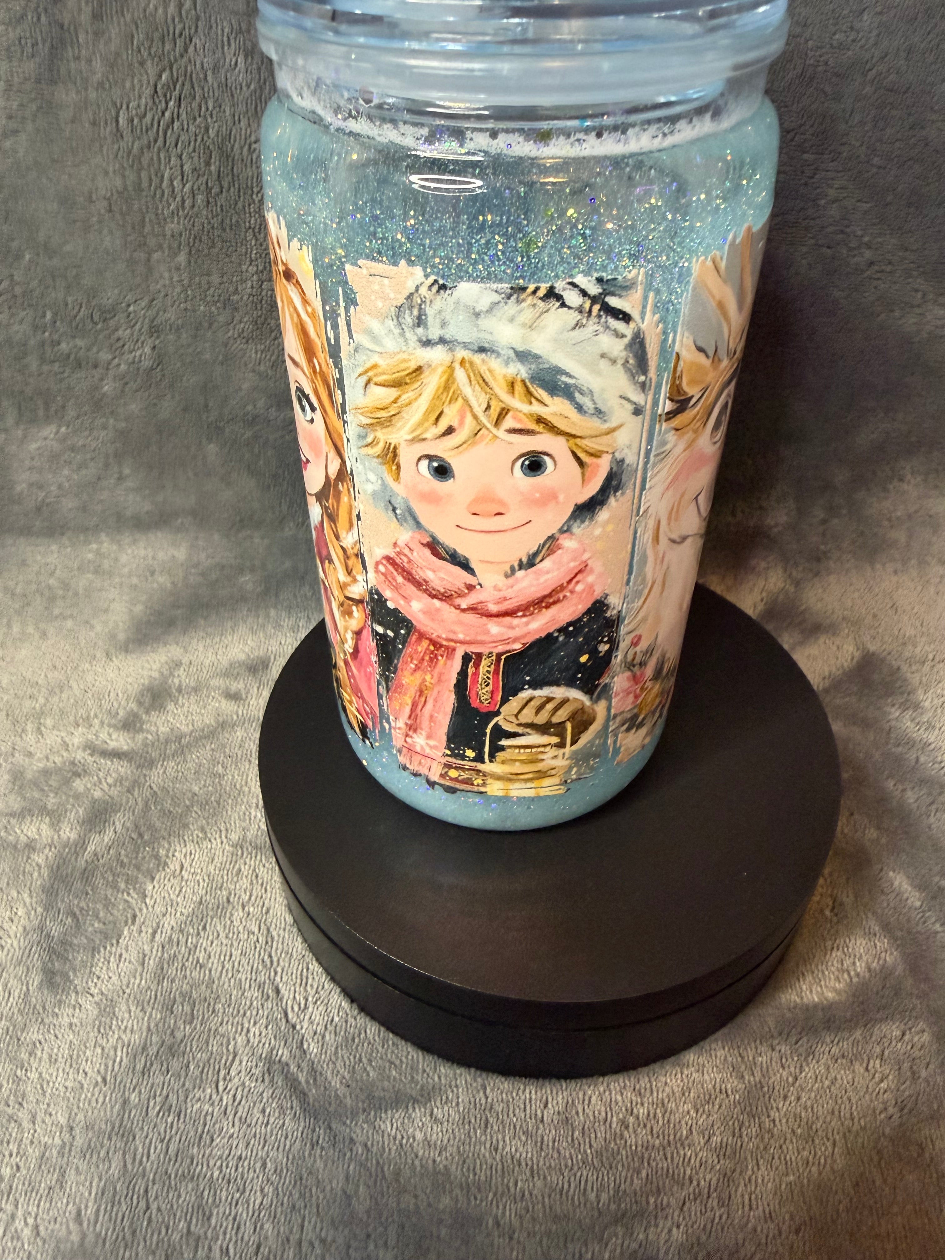 16oz frozen snowglobe tumbler